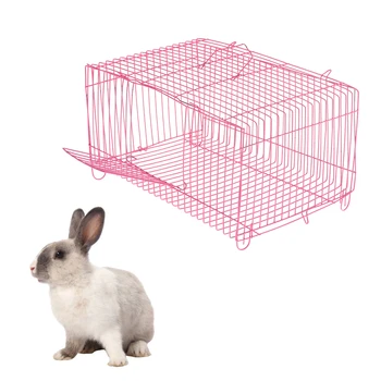 2 Pieces Small Pet Hamster Rabbit House Folding Cage Small Animal Crate 1