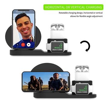 

2019 3-in-1 Desktop Wireless Charging Adapter Mobile Phone Watch Headset Wireless Fast Charge CSL88