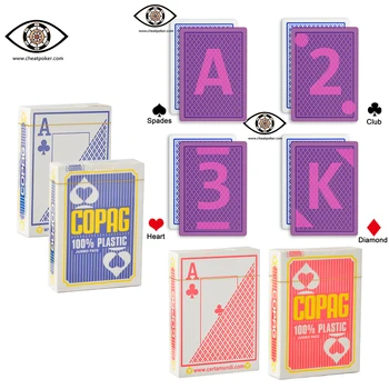 

Marked cards for contact lenses,invisible infrared marks on the back of COPAG anti cheat playing cards,magic tag poker