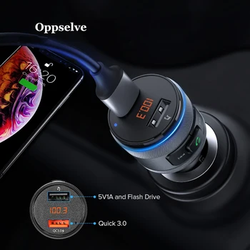 

Car Charger Quick Charge 3.0 FM Transmitter Bluetooth Handsfree FM Modulator Fast Charge USB Charger for Phone iPhone 11 Xiaomi