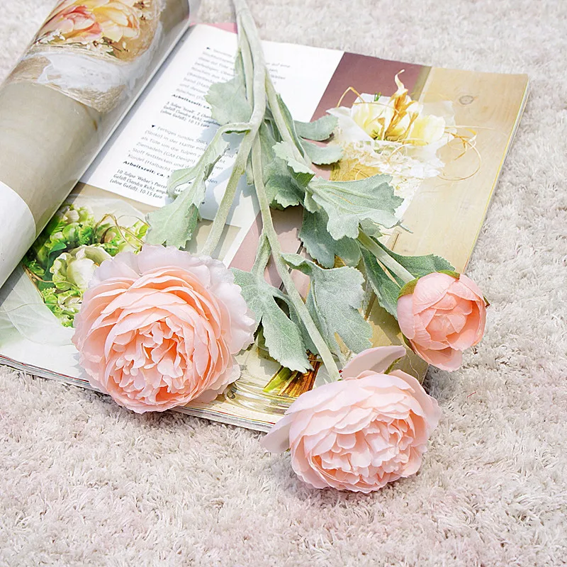 Пион из шёлка цветочный букет вазы для свадьбы домашний декор искусственные