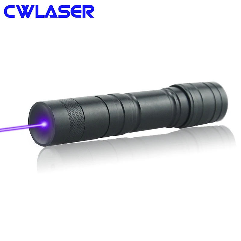 CWLASER Высокая мощность 405 нм фиолетовый/532 нм Зеленый/650 нм Красный Фокусируемый лазерный указатель(856) для астрономии, кемпинга, пеших прогулок(черный - Испускаемый цвет: Violet