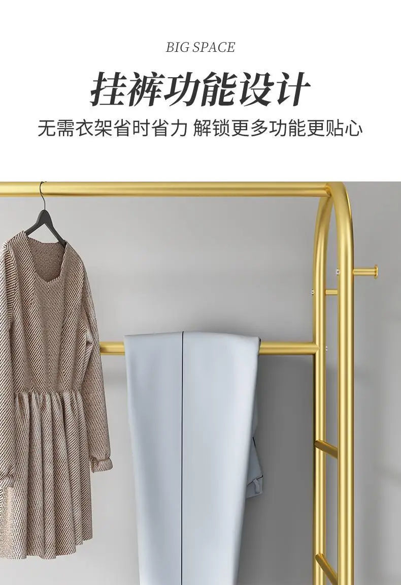 Clothes Rack Coat Rack Stand Floor Hanger Simple Clothing Rack Furniture Wardrobe Hat Stand Clothes Rack Stand Storage Shelves