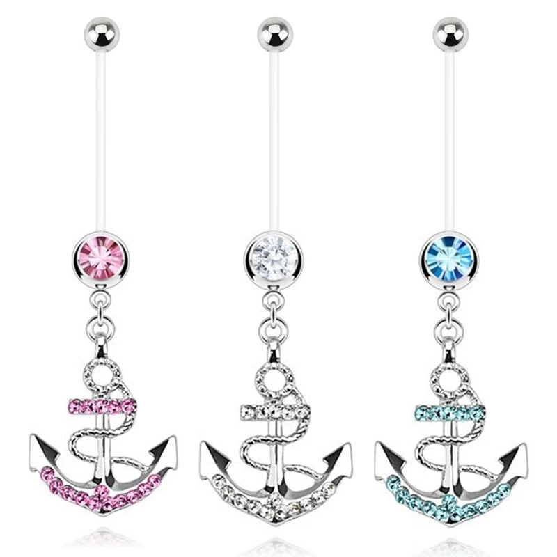 Fashion Body Jewelry Piercing Navel Anchor Pregnancy Belly Button Rings