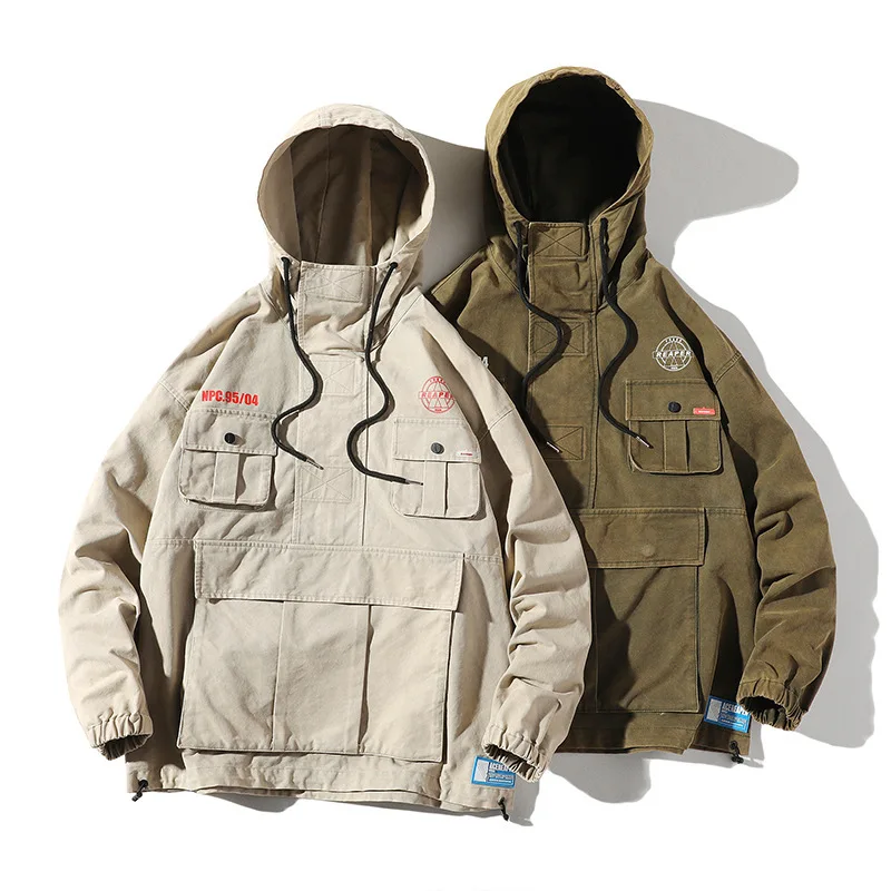 

2019 New Style Japanese-style Origional Multi-pockets Tooling Jacket MEN'S Coat Autumn And Winter Loose-Fit Pullover Men'S Wear