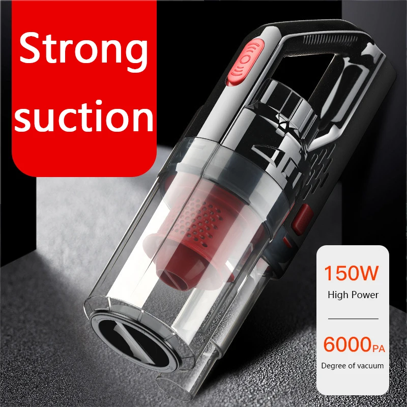 

150W 6000 mbar Wired Car Vacuum Cleaner High Suction For Car Wet And Dry dual-use Vacuum Cleaner Handheld 12V Mini Car Cleaners