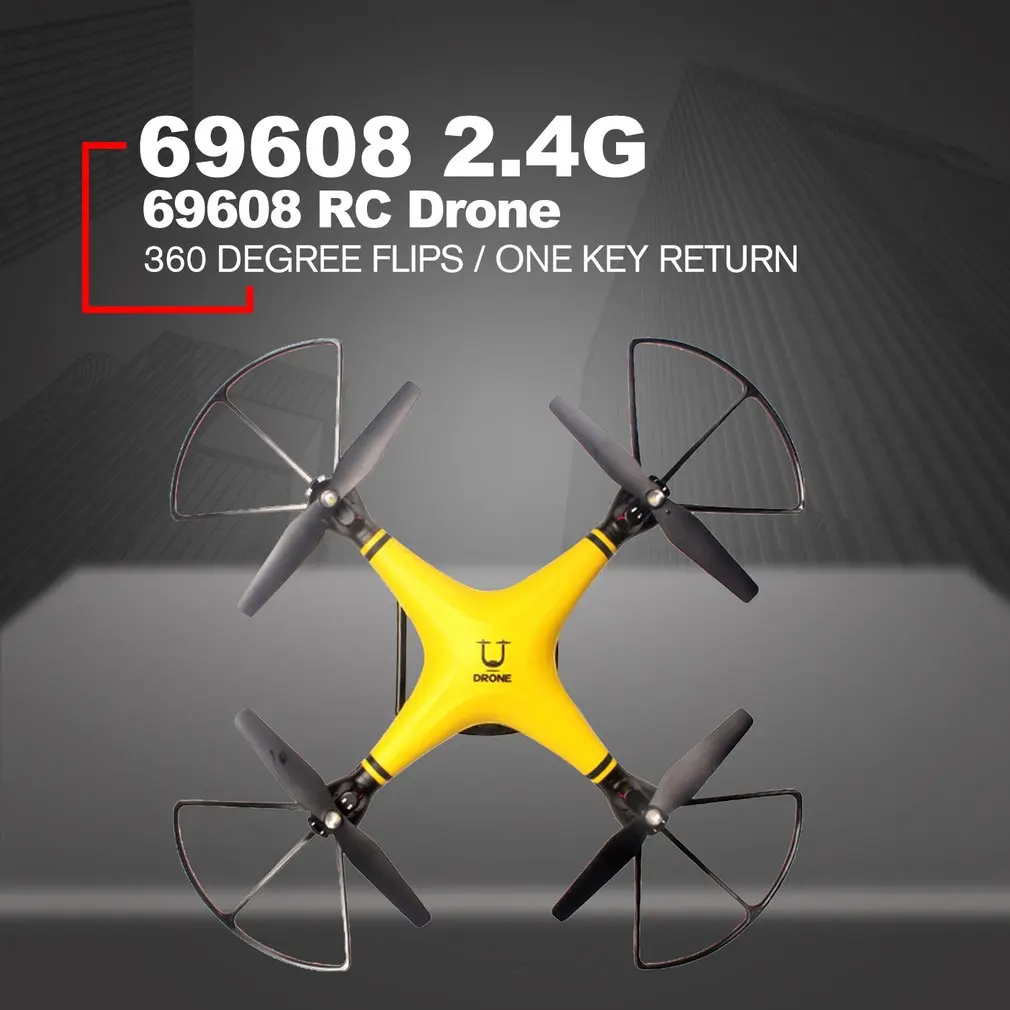 69608 2,4G RC Selfie Smart Drone FPV Квадрокоптер самолет с 0.3MP HD камерой в режиме реального времени удержание высоты Безголовый режим 3D флип