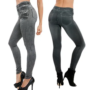 

2pcs женские джинсы Women Denim Pants Pocket Slim Leggings Fitness Plus Size Leggins Length 2020 Fashion Jeans Pencil Pants
