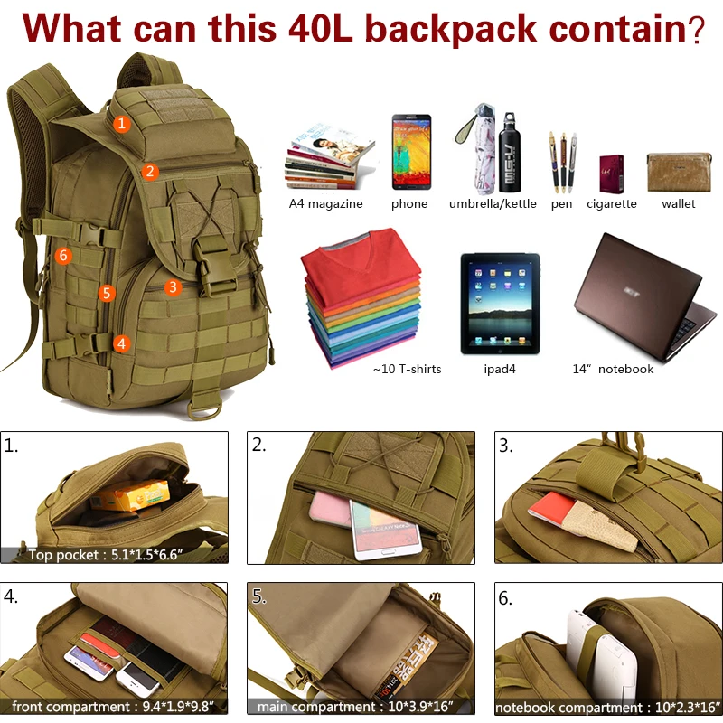 IDOGEAR X7 Рюкзак Военная Тактическая Сумка Molle водостойкий тактический рюкзак для спорта на открытом воздухе, туризма, кемпинга