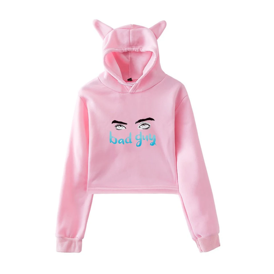 Harajuku Толстовка Billie Eilish Bad Guy толстовки Женская толстовка K-POP Розовая Толстовка уличная одежда для девочек топы с длинными рукавами - Цвет: 20