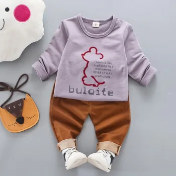 

Boys Baby Clothes Set Long Sleeve Top Pants 2 Piece Set Cartoon Mouse Pattern Children's Clothing Boy Suit