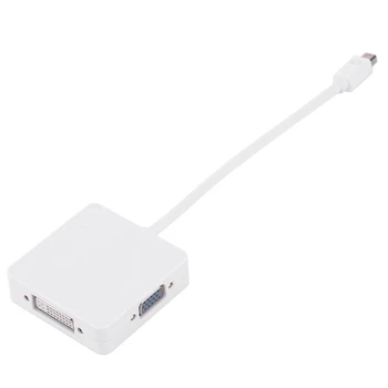 

3 in 1 Mini Display Port Thunderbolt DP to DVI VGA HDMI Adapter Cable for Apple Pro Air