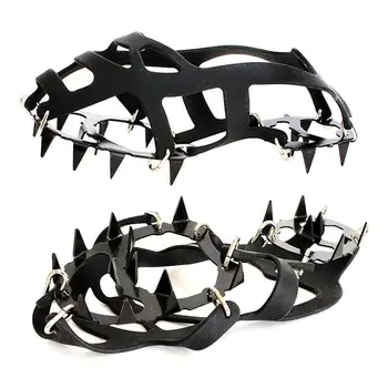 

1 Pair 18-Teeth Crampons Winter Hiking Climbing Chain Cleats Snow Non-slip Shoes Crampons Anti-slip Shoe Covers Spike Crampons