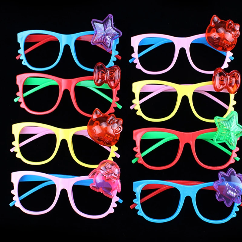 Fashion Hot Sale Birthday Decorations Kids Free Shipping 10pcslot For Led Glasses Flashing Stall Toy Goods Glass Decoration (1)