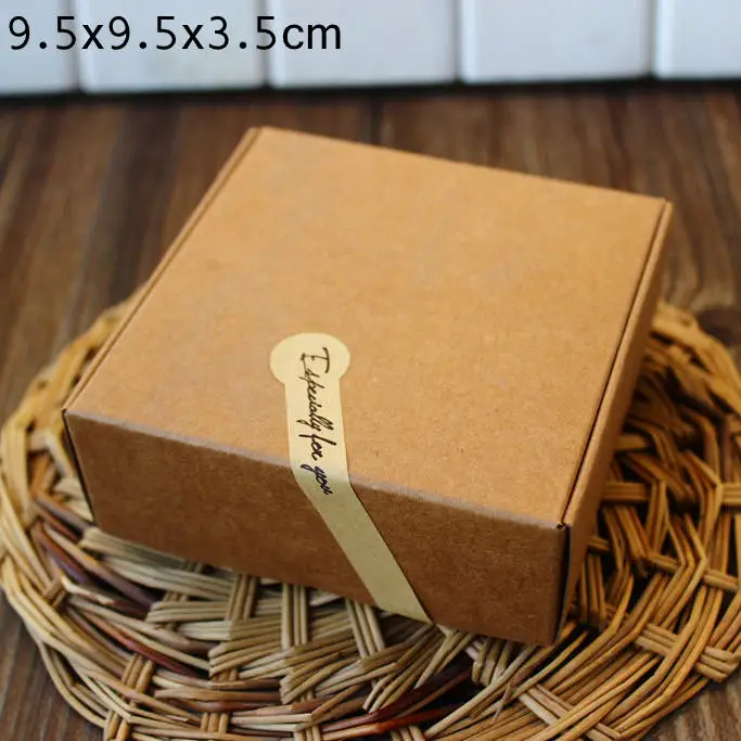 

Kraft Paper Box Handmade DIY Soap Business Card Gift Party Wedding Boxes 9.5x9.5x3.5cm 30pcs/lot