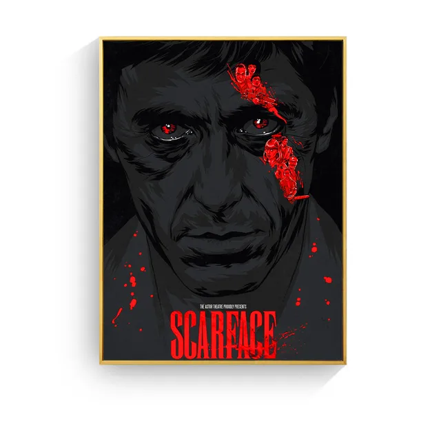 Scarface Movie Vintage Canvas Art Print Painting Poster Wall Pictures For  Bedroom Home Decoration Wall Decor Frame - AliExpress Home & Garden