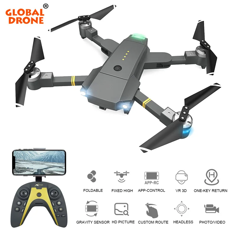 Глобальный Дрон FPV RC Дроны с HD камерой Регулируемый сервопривод гиростабилизатор