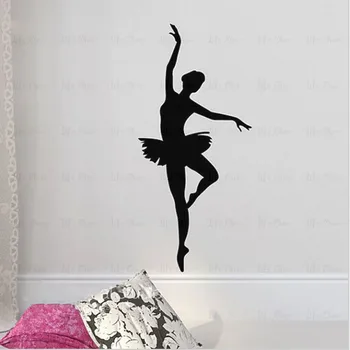 

Ballerina Wall Sticker - Ballet Dancer Wall Decal - Ballerina Decor - Ballet Silhouette Girls Dance Decal For Living Room
