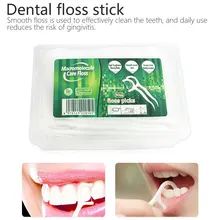 7,5 см/50 шт зубочистки с нитью зубы Зубочистки чистка зубов Уход за полостью рта, зубами Пластик провод с нейлоновой оплеткой белый зубные