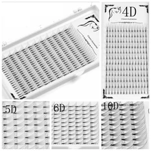 New3D/4D/5D/6D/10D русский объемное наращивание ресниц короткий стержень предварительно сделанные вентиляторы C D завитые норковые ресницы индивидуальные наращивания
