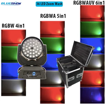 

high quality lyre wash stage led zoom wash 36x12w rgbw 4in1 wash zoom moving head light flight case led wash zoom rgbw