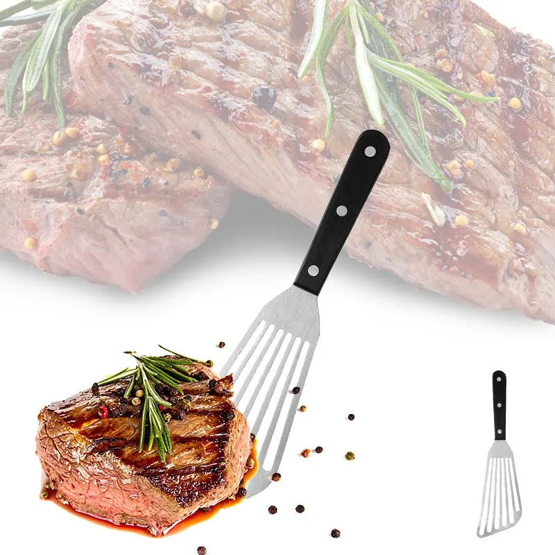 TEENRA BBQ Turners Frying Spatula Kitchen Cooking Steak Fried Shovel Pancake Flipper Cooking Fish Slice Steak Shovel Tools