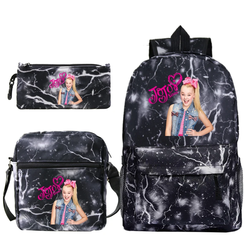 3 шт./компл. Jojo Siwa рюкзак Детский для мальчиков и девочек подростков популярная