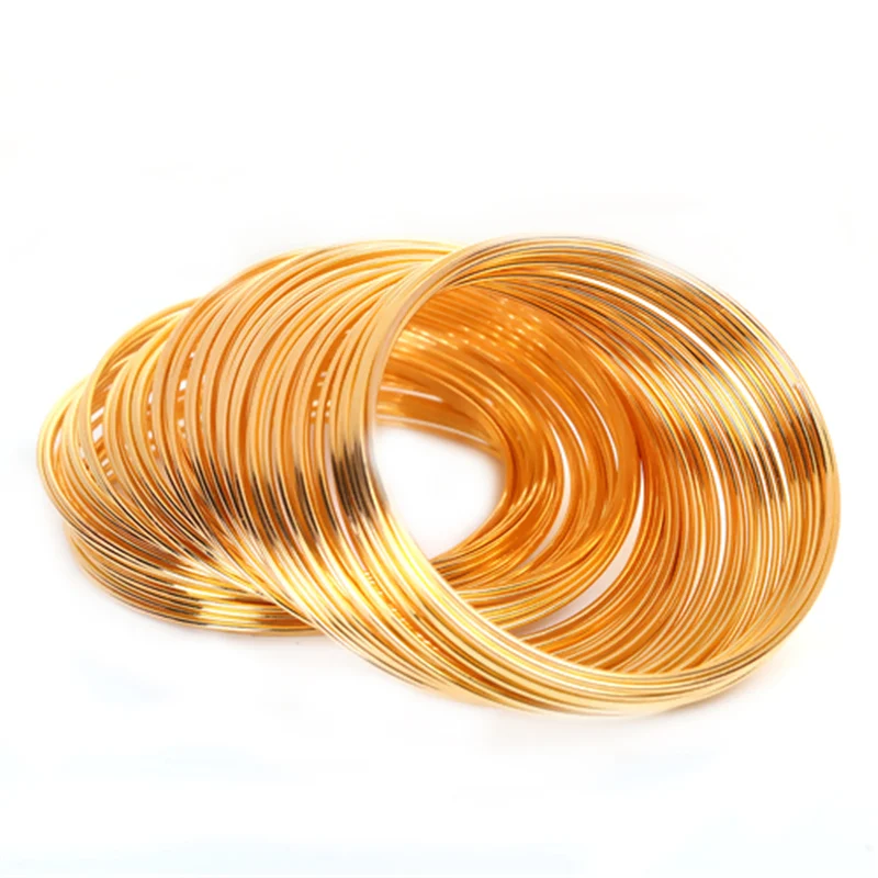 Beaded bracelet bead bracelet 100 Loops Doreen Box Memory Beading Steel Wire 140mm-50mm Dia. For DIY Necklace Bracelet Jewelry Making