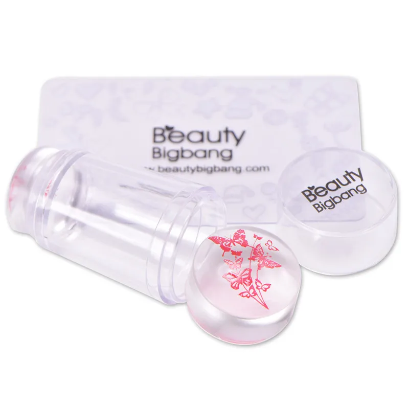 BeautyBigBang штампы для ногтей 3 комплекта желейные силиконовые со скребком прозрачные ручки штампы маникюрные пластина для стемпинга для нейл-арта