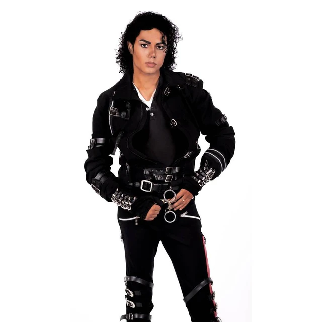 Rare Mj Michael Jackson Black Cotton Elastic Slim Bad Jacket Costume  Clothing For Man Adore Stars - Cosplay Costumes - AliExpress