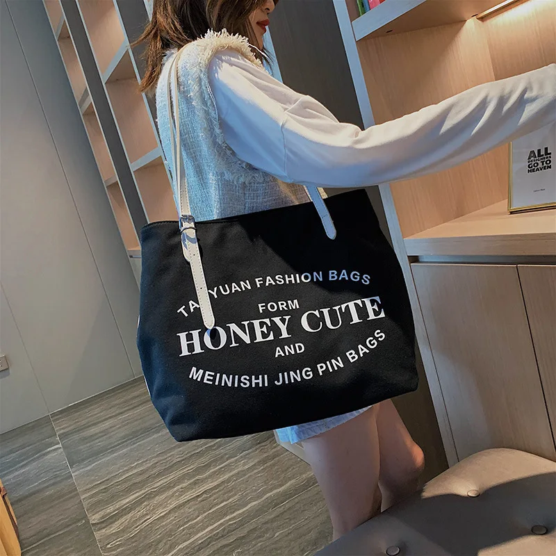 

CHIC Canvas Bag Women's Shoulder South Korea Simple Versatile Students Cloth Bag MORI Series Canvas Bag Japanese-style Literatur