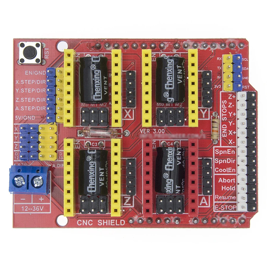 DIY KIT CNC Shield Expansion Board for 3D Printer + 4 x A4988 Stepper ...