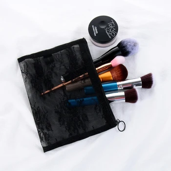 

Convenient Transparent Bag Zipper Storage Makeup Bags Cosmetic Bags Pouch Travel Organizer Mesh Package Handbags Toiletry Bags