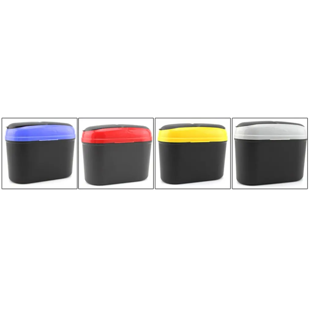 Color Boxed Car Storage Garbage Box Car Door Side Hanging Type Flip Trash Can Car Interior Trash Can