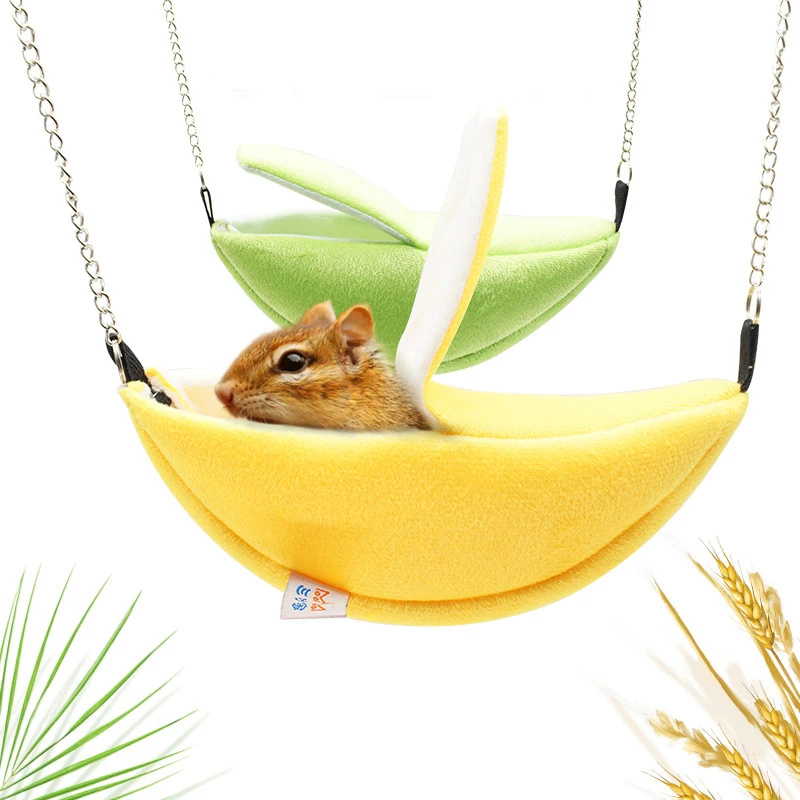 Sheens Hamster Hammock Warm Plush Snuggle Happy Hut Tent Pet Birds Tunnel and Tube Hanging Bed for Parrots Squirrel Chinchillas 
