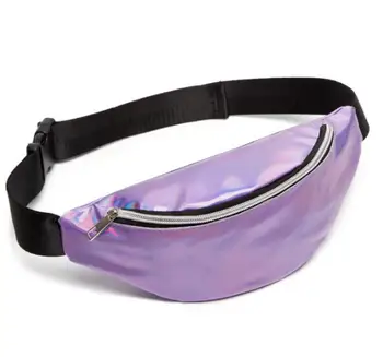 

Womens Fanny Pack Shiny Leather Pouch Belt Waist Bum Bag Waist Phone Pocket