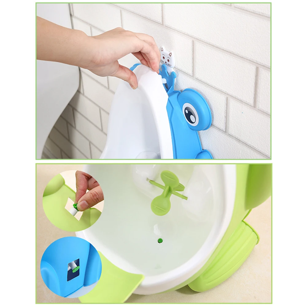Новый высококачественный горшок для туалета обучающий лягушка Дети WC стенд вертикальный писсуар Младенец Малыш настенный горшок