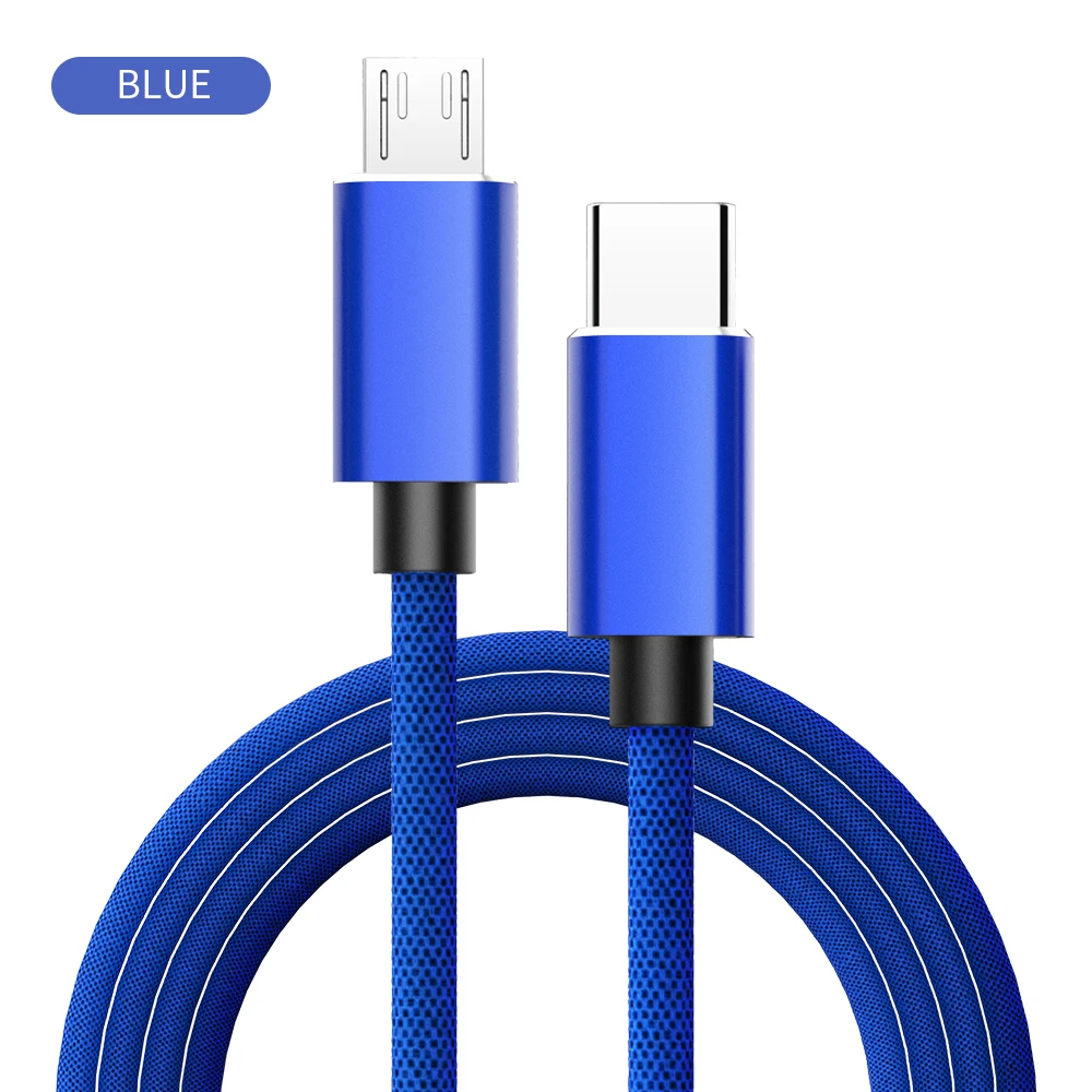 iphone usb cable USB Type C To Micro USB 5A Fast Charging Adapter Cable PD 100W QC4.0 Quick Charger Data Cable For Macbook Samsung Xiaomi Huawei phone to tv cable Cables