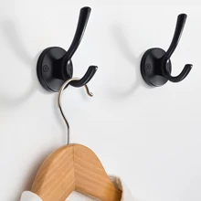 

SARIHOSY Wall Hooks Home Accessories for Kitchen Bedroom Storage Matte Black Single Prong Hook for Overcoat Corridor Entrance