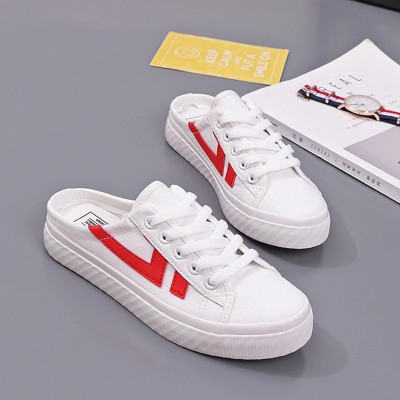 

Yuan bu Summer Slipper Cloth Shoes WOMEN'S Shoes Korean-style Breathable White Shoes