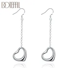 DOTEFFIL 925 Sterling Silver High Quality Love Heart Shape Earrings Charm Women Jewelry Fashion Wedding Engagement Party Gift DOTEFFIL 925 Sterling Silver High Quality Love Heart Shape Earrings Charm Women Jewelry Fashion Wedding Engagement Party Gift
