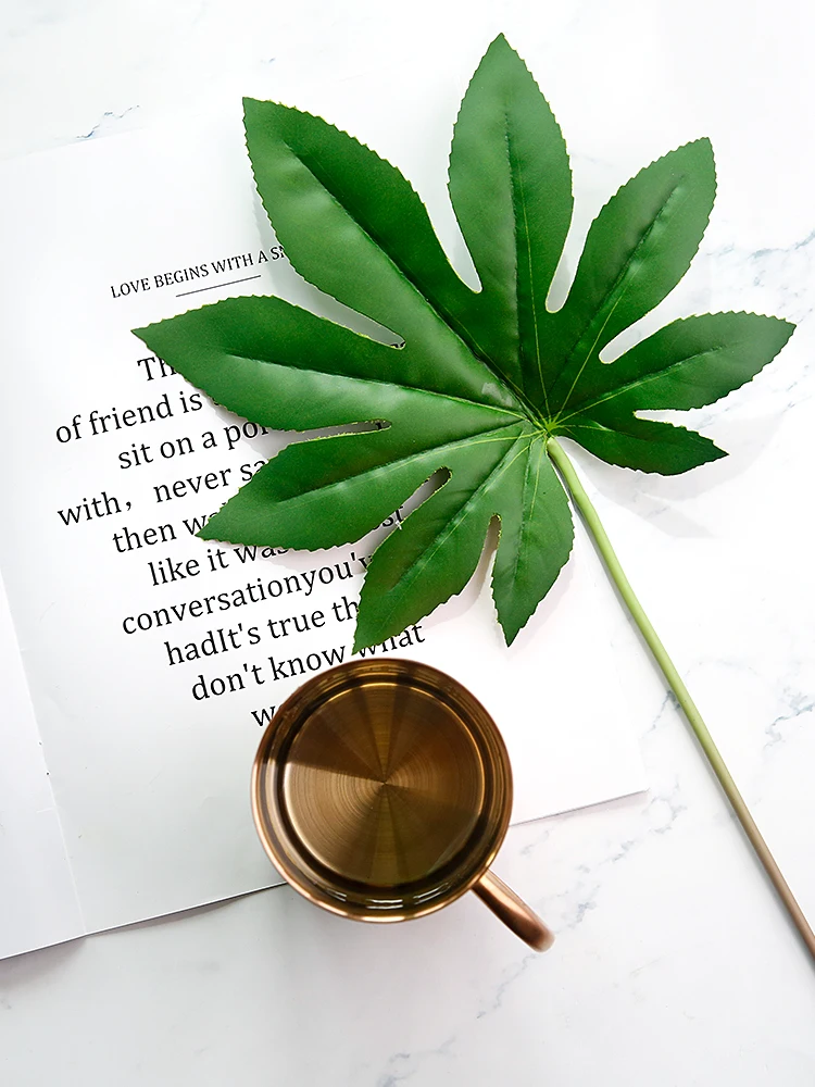 25~80cm Simulation Leaf Fake Plant Leaves for Adornment Photography Background Accessories Studio Photo Shooting Backdrops Props