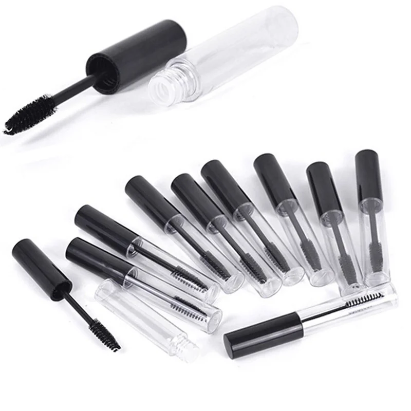 

10PCS Transparent Plastic Empty Mascara Tube Portable Eyelash Cream Liquid Refillable Bottles 10mL Makeup Container Accessories
