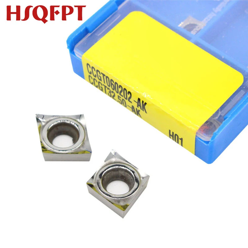 10 шт. CCGT060202 CCGT060204 AK H01 твердосплавный алюминиевый резак лезвие вставка для