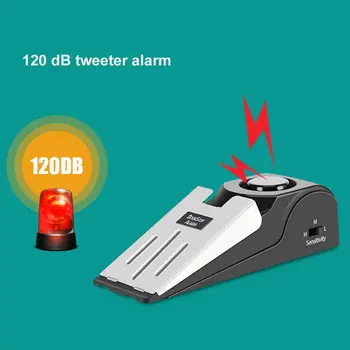 

Stainless Steel 120dB Wireless Door Stop Door Slot Alarm Anti Theft Burglar Alert System Home Safely Security