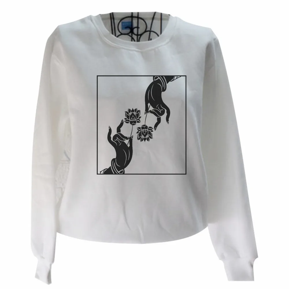 Autumn Winter Bergamot Print Fleece Sweatshirt Unisex Street Wear Casual High Quality Hip Hop Long Sleeve sweatshirt