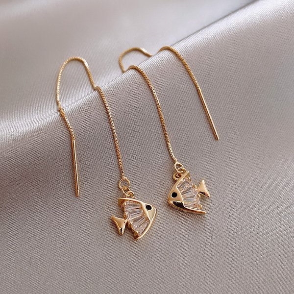 Trendy Long Tassel Butterfly Drop Earrings Gold Color 2021 Fashion Hanging Women Earrings Summer Jewelry Girls Party Gift