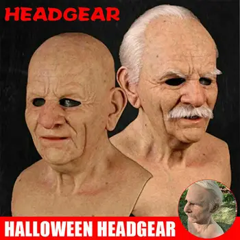 

The Elder Old Man Headgear for Masquerade Halloween Realistic Headgear Decor