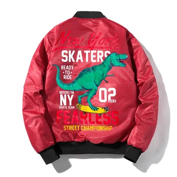 

Cartoon Bomber Jacket Men MA-1 Flight Baseball Jacket Men/women Lovers Thick Jacket Hip Hop Fashion Outwear Autumn Men Coat