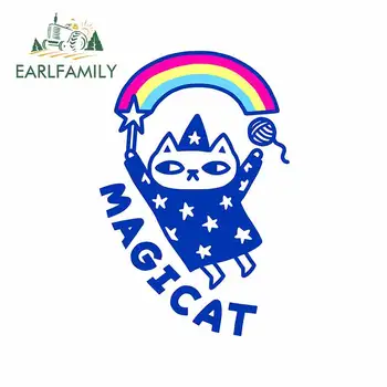 

EARLFAMILY 13cm x 9cm for Rainbow Magicat Pajamas Personality Car Stickers Waterproof Decals Vinyl Car Wrap Motorcycle Laptop